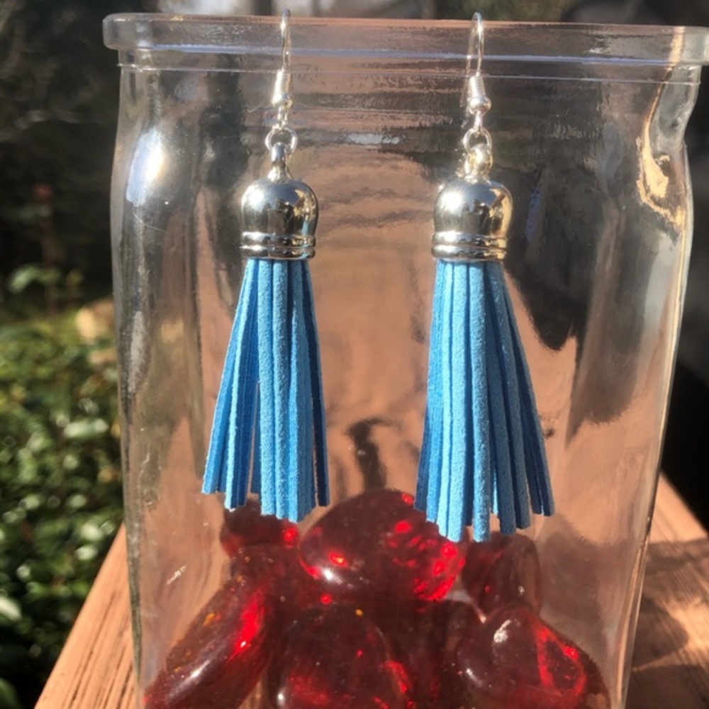 Fringe Faux Leather Earrings